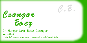 csongor bocz business card